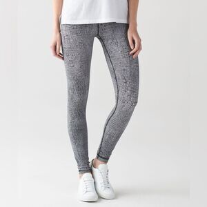 lululemon athletica Black and White Patterned Leggings
